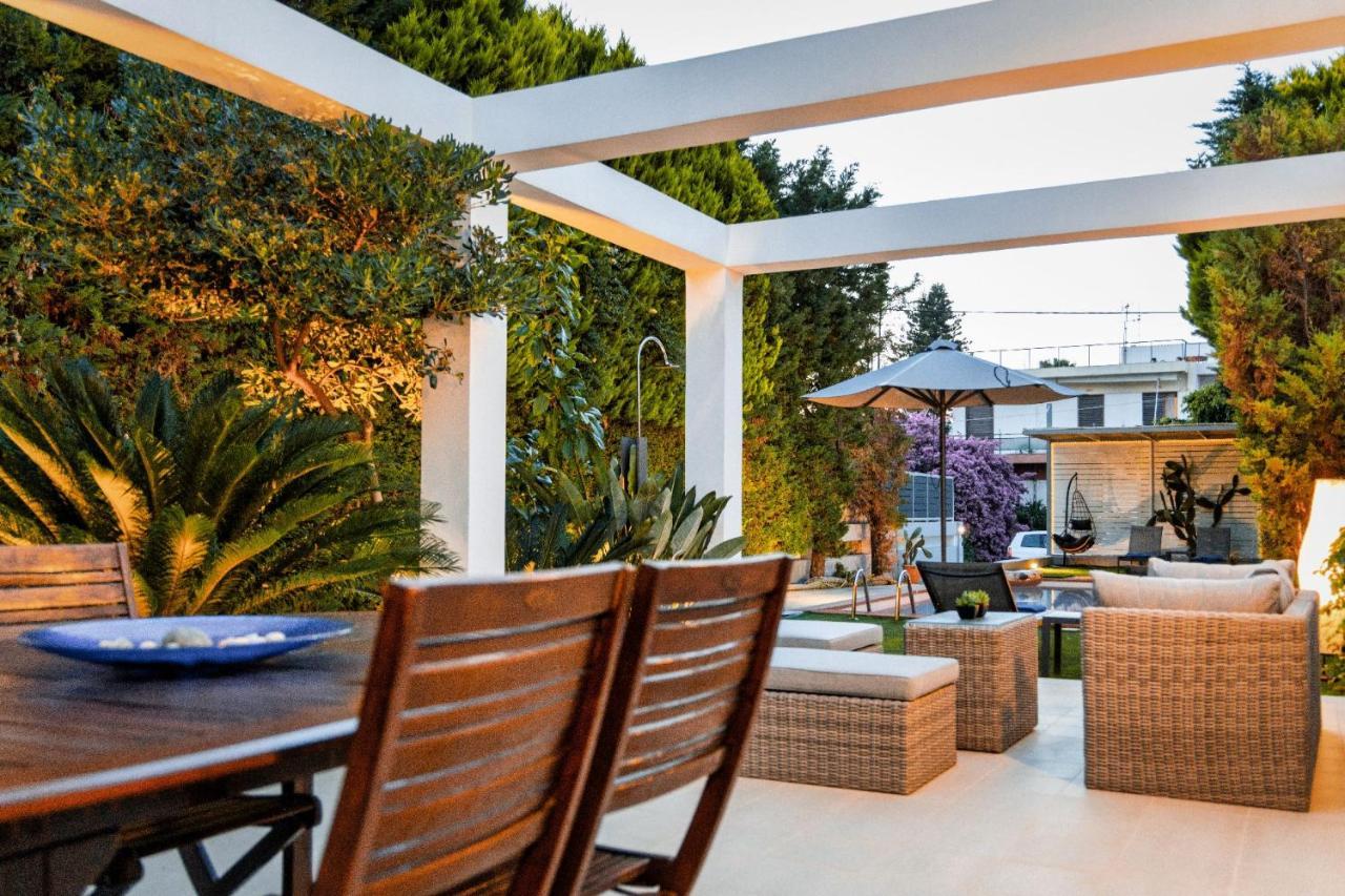 Luxury Villa Hestia Grey With Private Pool Rethymno Exteriör bild